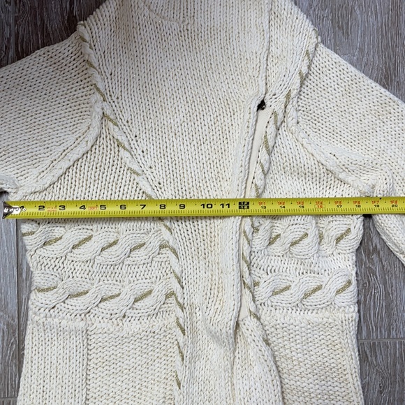 BOSTON DESIGN STUDIO  ASYM ZIPPER LUREX CARDIGAN L - Picture 12 of 16